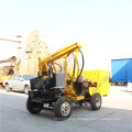 55KW wheeled mini fence post vibrating pile driver with air compressor